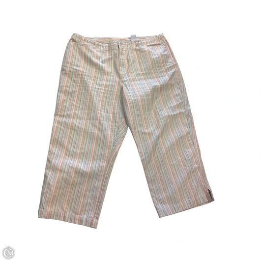 Capris By First Issue In Striped Pattern, Size: 14