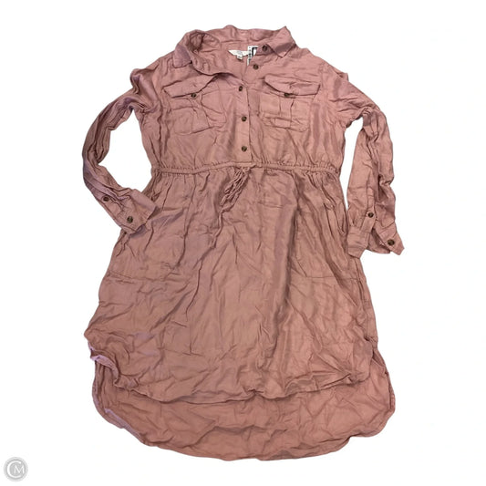 Dress Casual Midi By Time And Tru In Pink, Size: L