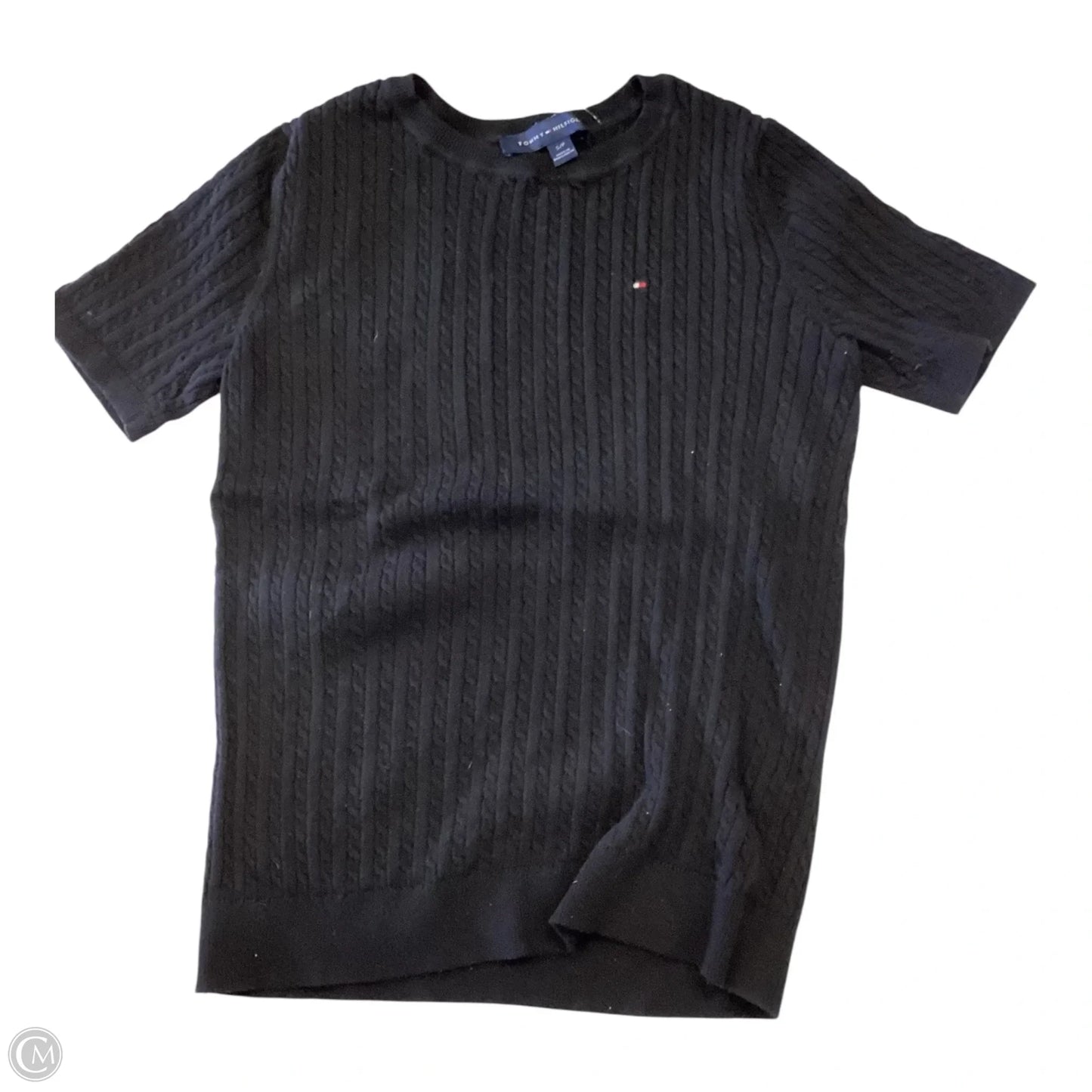 Top Short Sleeve By Tommy Hilfiger In Black, Size: S
