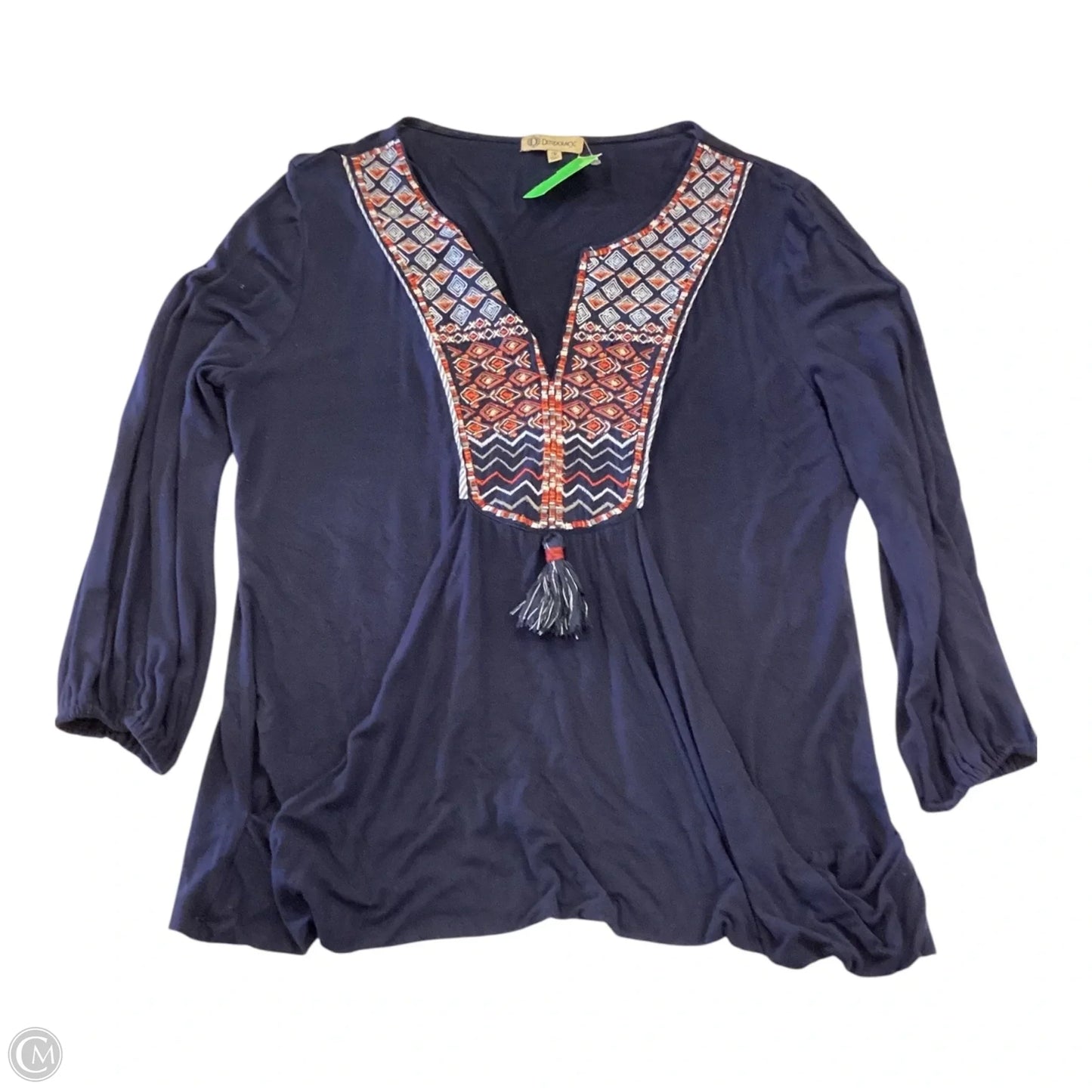 Top 2pc Long Sleeve By Democracy In Blue & Orange, Size: M