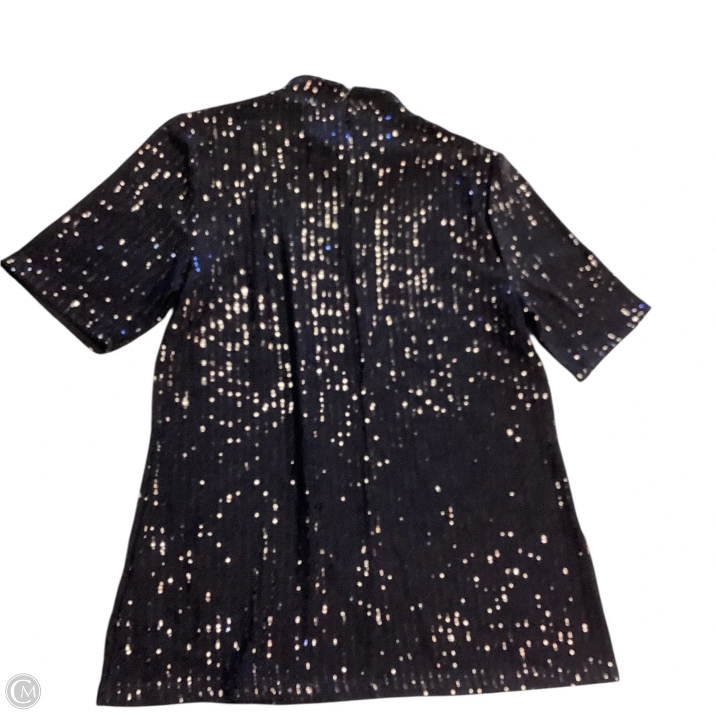 Top Short Sleeve By Anne Klein In Black, Size: M