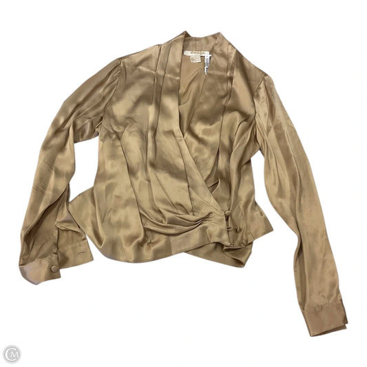 Top Long Sleeve By Peck And Peck In Gold, Size: 8