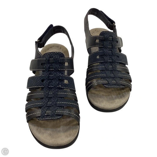 Sandals Flats By Clarks In Navy, Size: 9