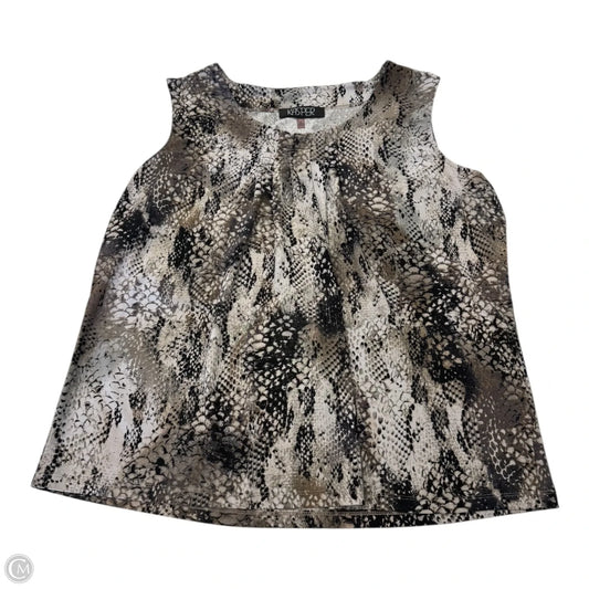 Top Sleeveless By Kasper In Snakeskin Print, Size: Xl