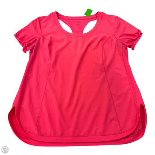 Top Short Sleeve By Calvin Klein In Pink, Size: L