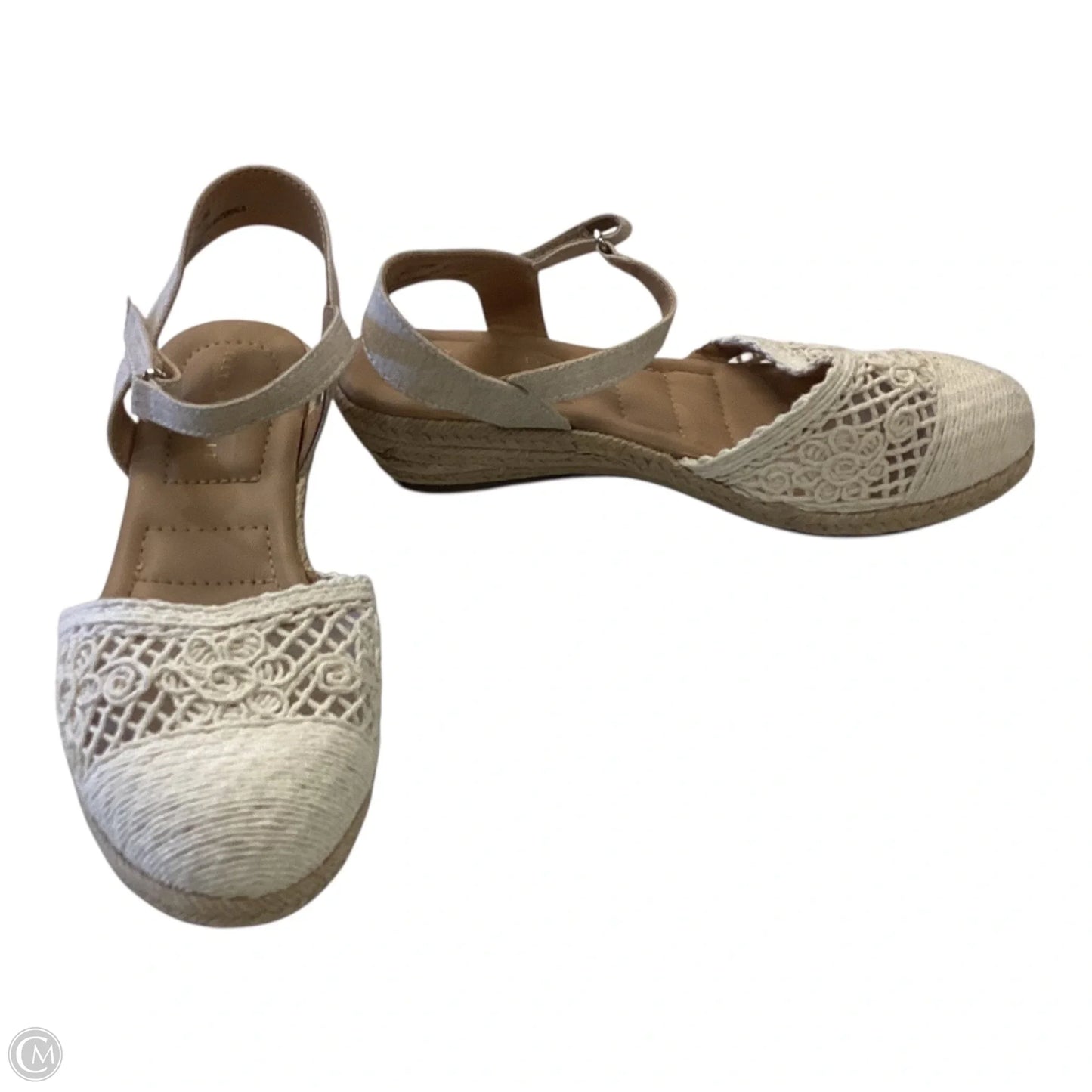 Sandals Heels Wedge By Kelly And Katie In Beige, Size: 6.5