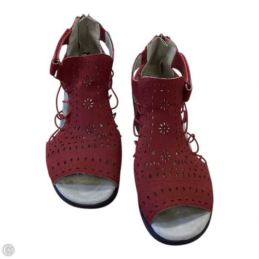 Sandals Heels Block By Jbu By Jambu In Red, Size: 7