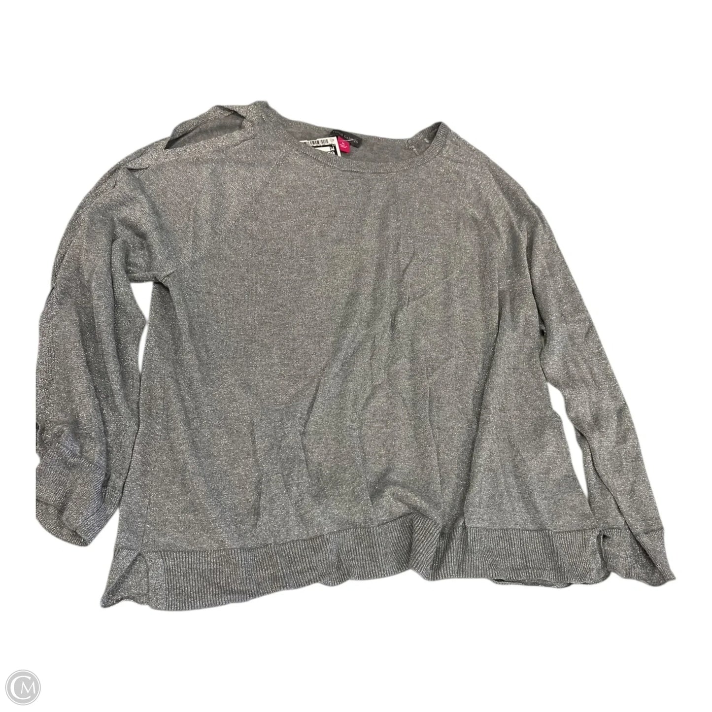 Top Long Sleeve By Vince Camuto In Silver, Size: Xl