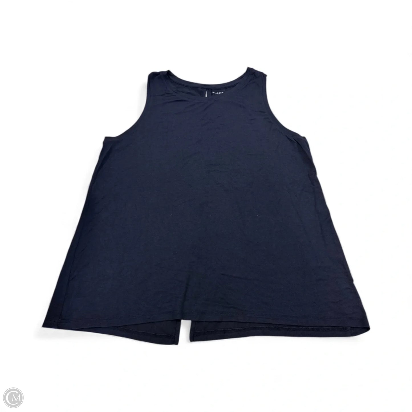 Top Sleeveless By Halogen In Navy, Size: L