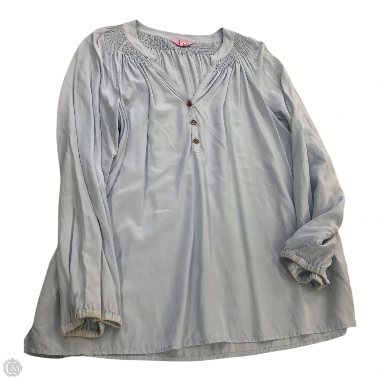 Top Long Sleeve Designer By Lilly Pulitzer In Blue, Size: L