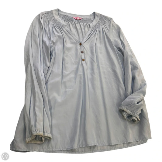 Top Long Sleeve Designer By Lilly Pulitzer In Blue, Size: L