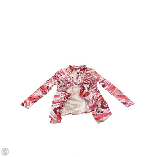 Cardigan By Peck And Peck In Pink & Red, Size: M