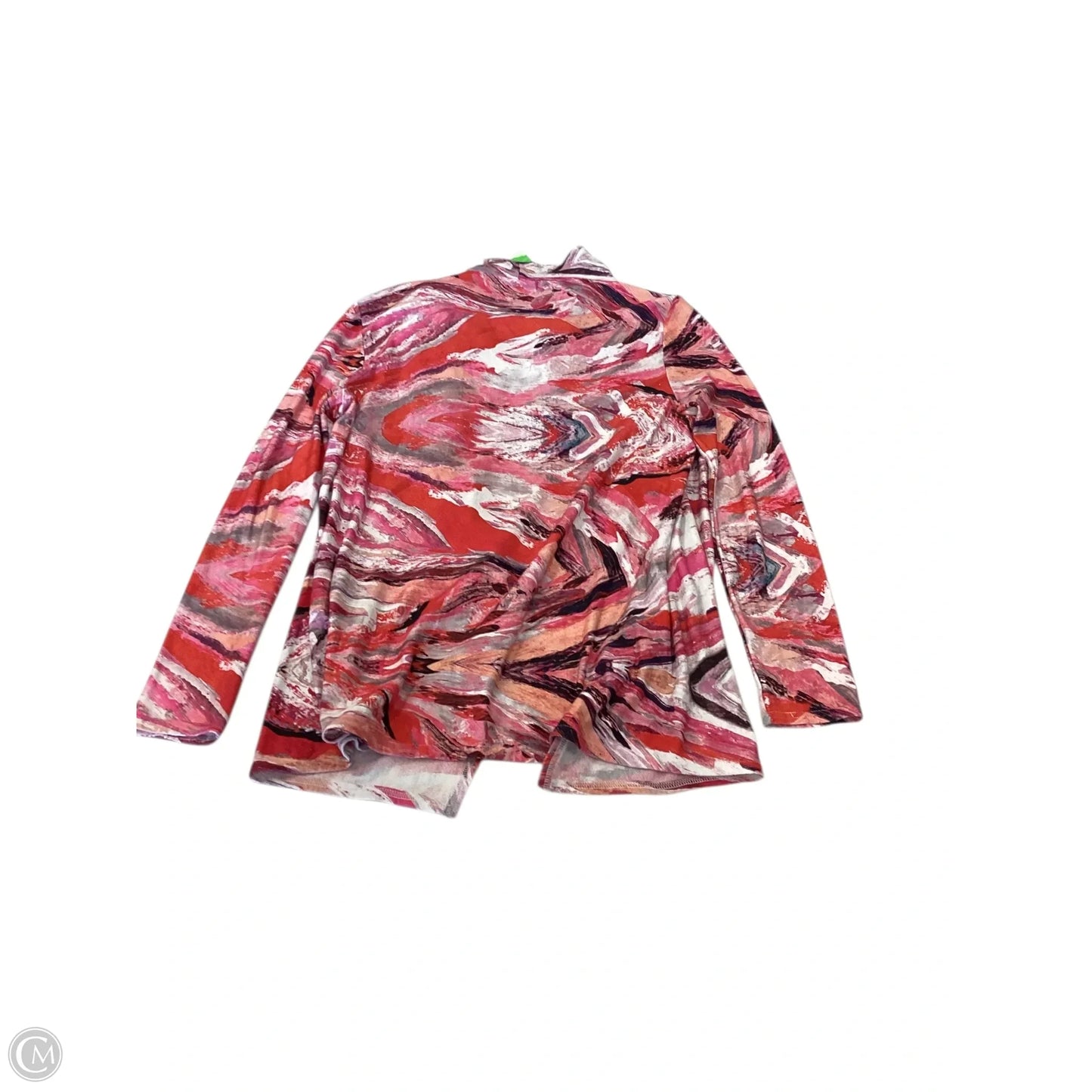 Cardigan By Peck And Peck In Pink & Red, Size: M