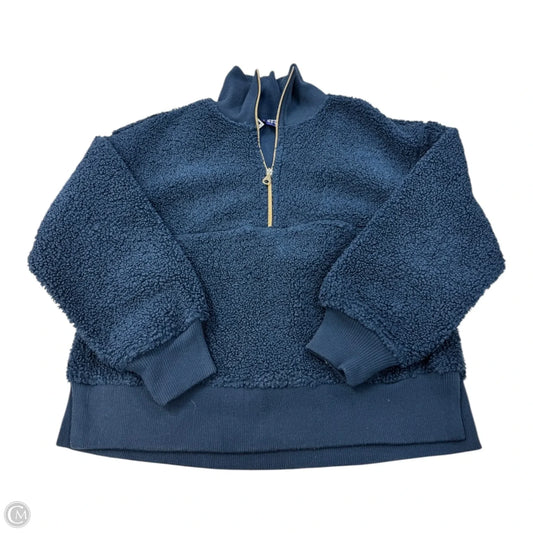 Jacket Faux Fur & Sherpa By Joy Lab In Teal, Size: M