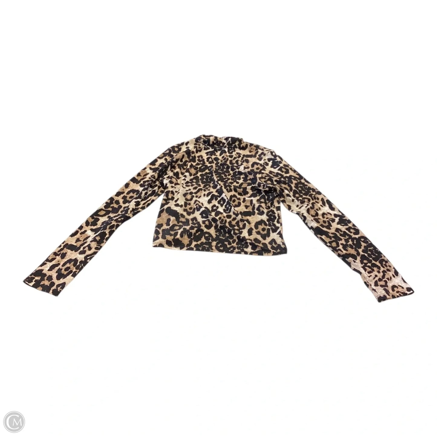 Top Long Sleeve By Gaze In Animal Print, Size: M