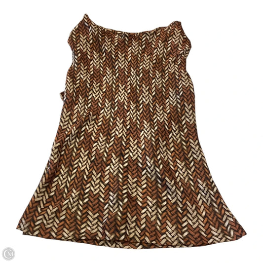 Top Sleeveless By Rafaella In Geometric Pattern, Size: M