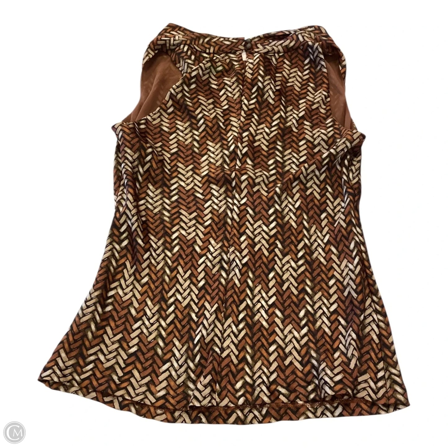 Top Sleeveless By Rafaella In Geometric Pattern, Size: M