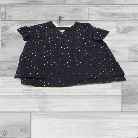 Top Short Sleeve By Ellen Tracy In Polkadot Pattern, Size: Xl