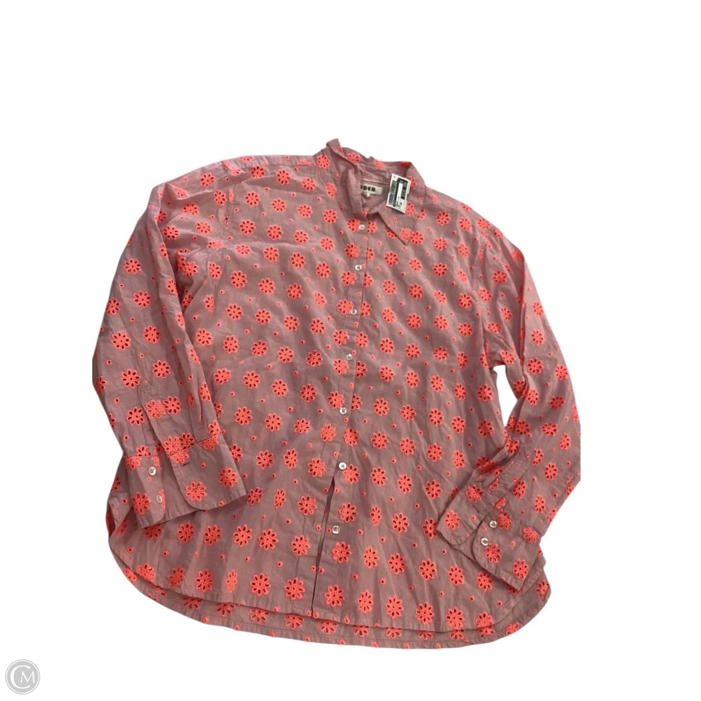 Top Long Sleeve By Boden In Orange & Pink, Size: 12p