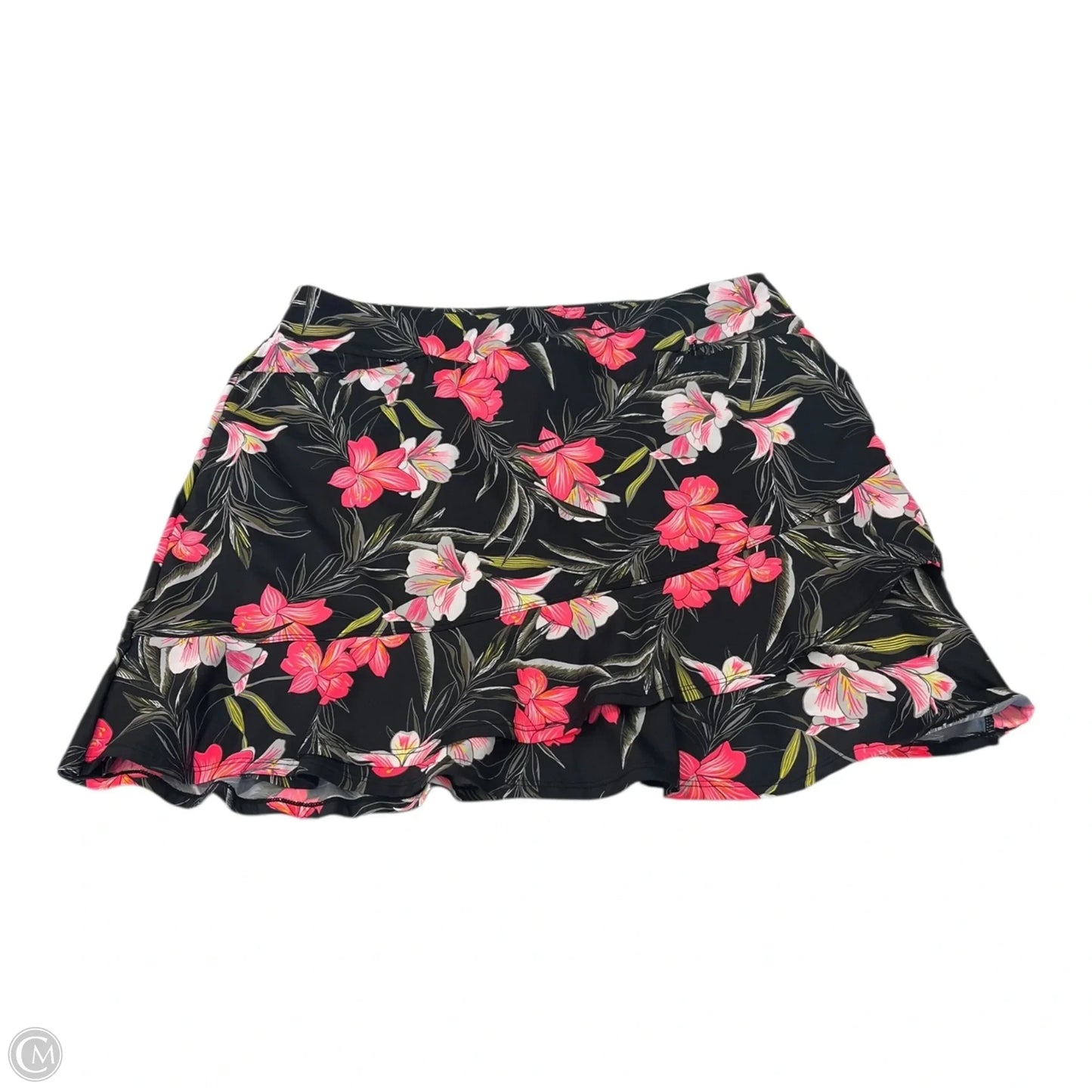 Athletic Skort By Tail In Tropical Print, Size: L