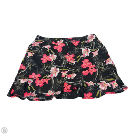 Athletic Skort By Tail In Tropical Print, Size: L