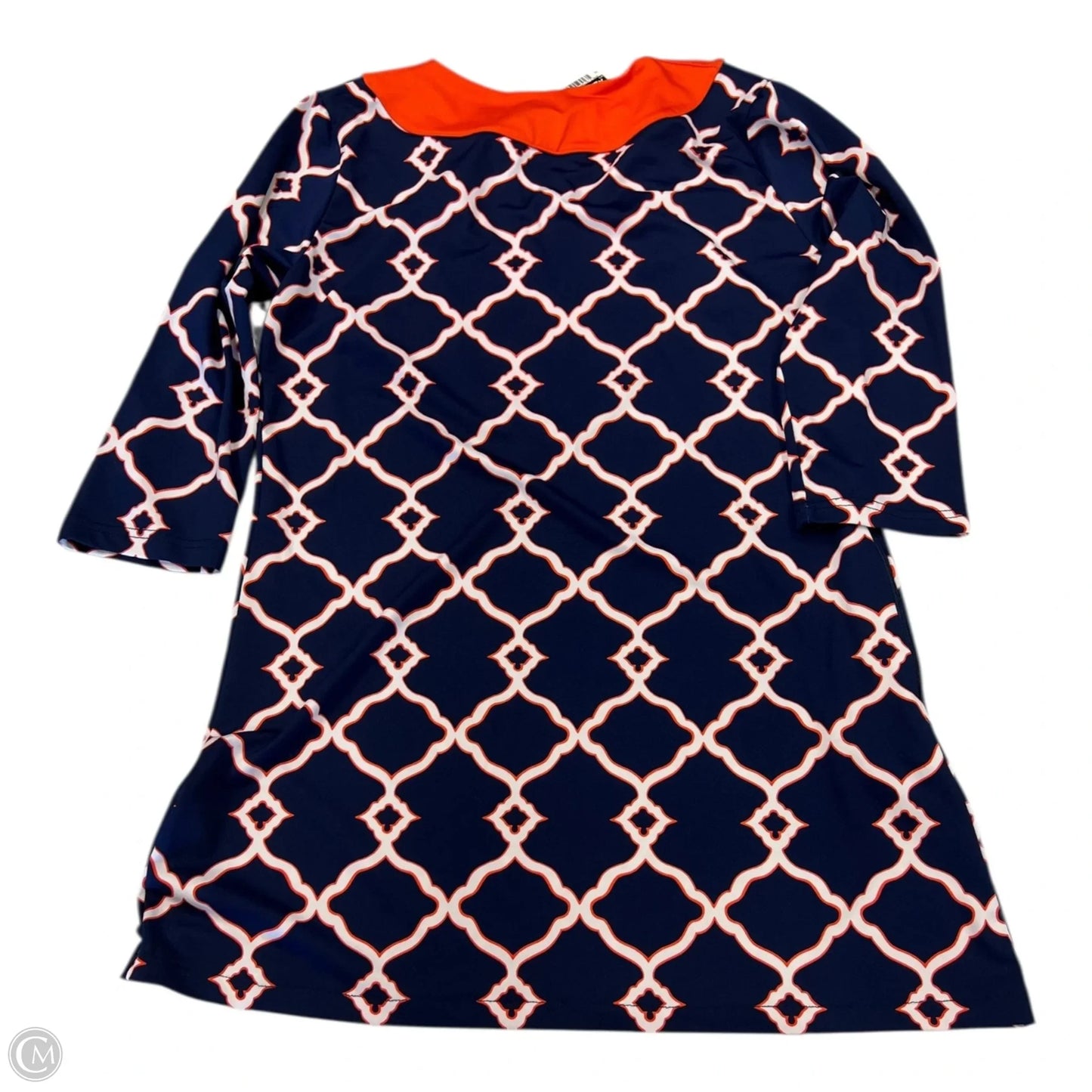 Dress Casual Midi By Gretchen Scott In Blue & Orange, Size: Xs