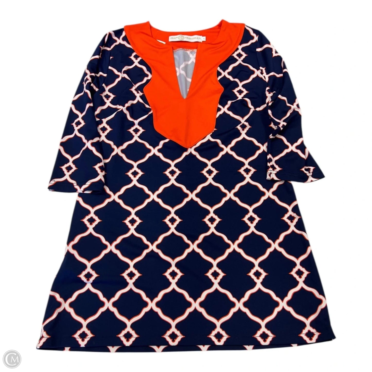 Top 3/4 Sleeve By Tracy Negoshian In Blue & Orange, Size: S