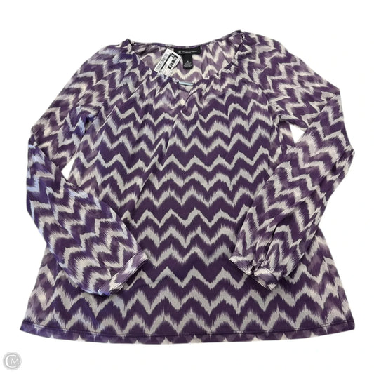 Top 3/4 Sleeve By Inc In Striped Pattern, Size: M