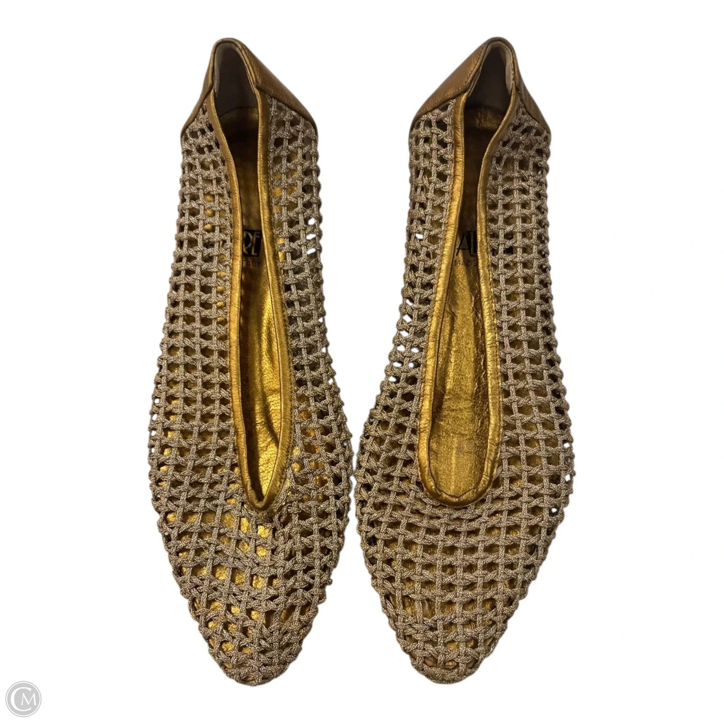 Shoes Flats By Clothes Mentor In Gold, Size: 6.5