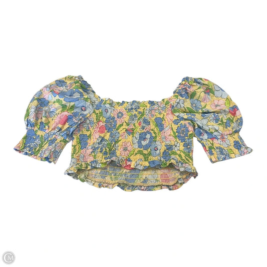 Top Short Sleeve By Bar Iii In Floral Print, Size: S