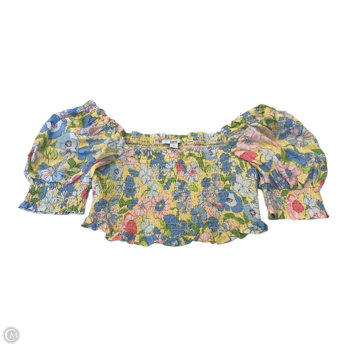 Top Short Sleeve By Bar Iii In Floral Print, Size: S