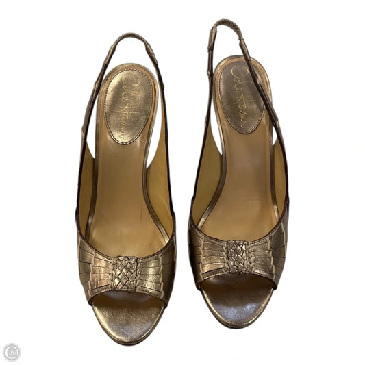 Shoes Heels Stiletto By Cole-haan In Gold, Size: 6.5