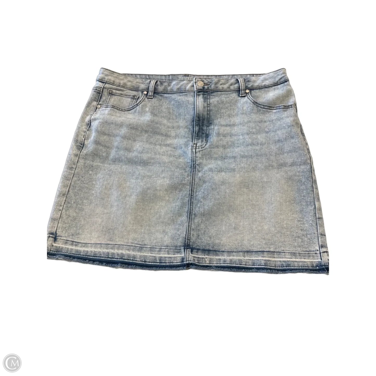 Skirt Mini & Short By Time And Tru In Blue Denim, Size: 16