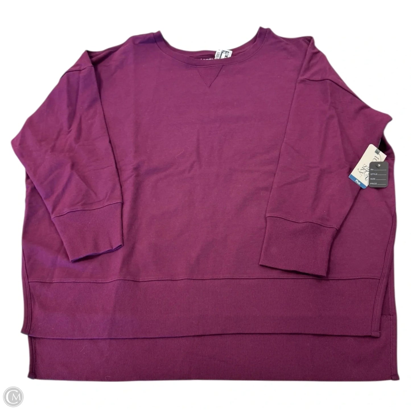 Sweatshirt Crewneck By Terra & Sky In Maroon, Size: 3x