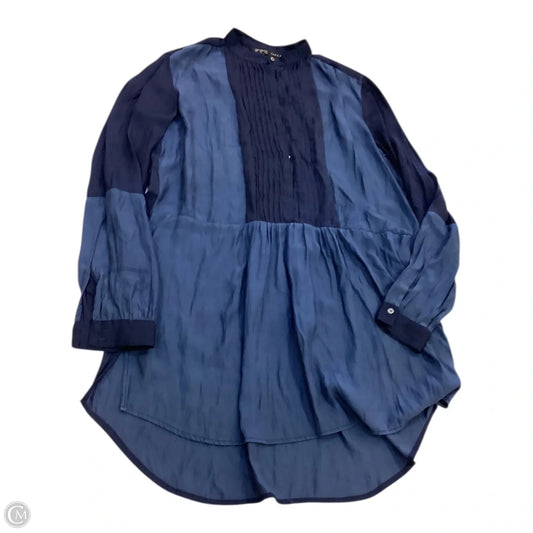 Top Long Sleeve By Zara Basic In Navy, Size: S