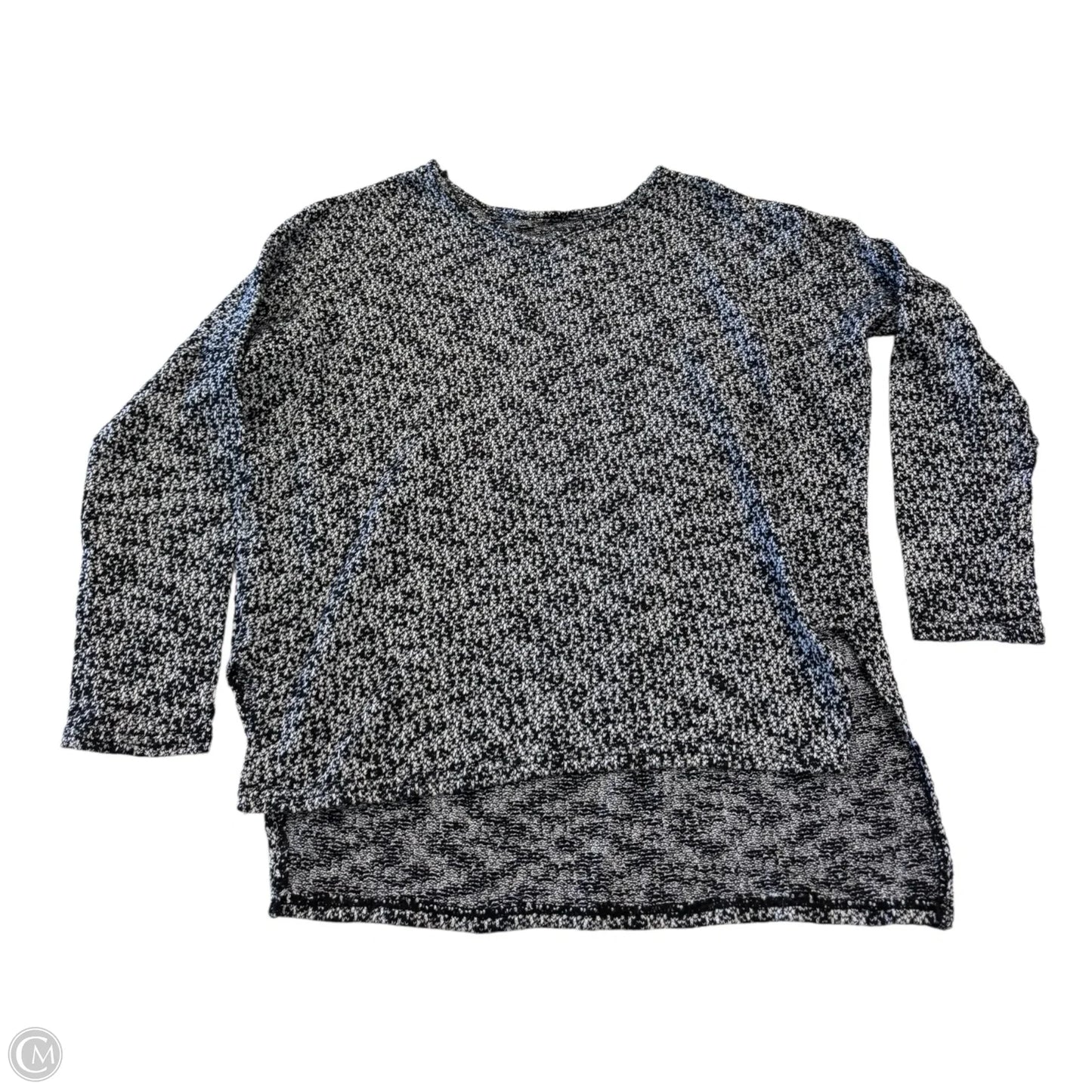 Top 3/4 Sleeve By Clothes Mentor In Black & White, Size: Xs
