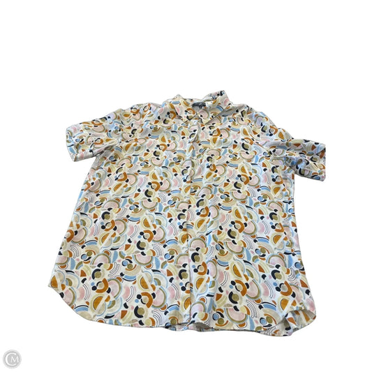 Top Short Sleeve Designer By Lafayette 148 In Geometric Pattern, Size: Xl