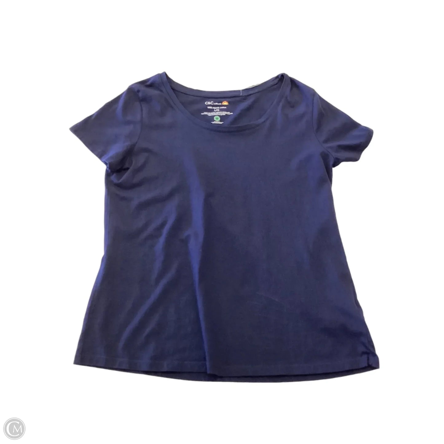 Top Short Sleeve By C And C In Navy, Size: L