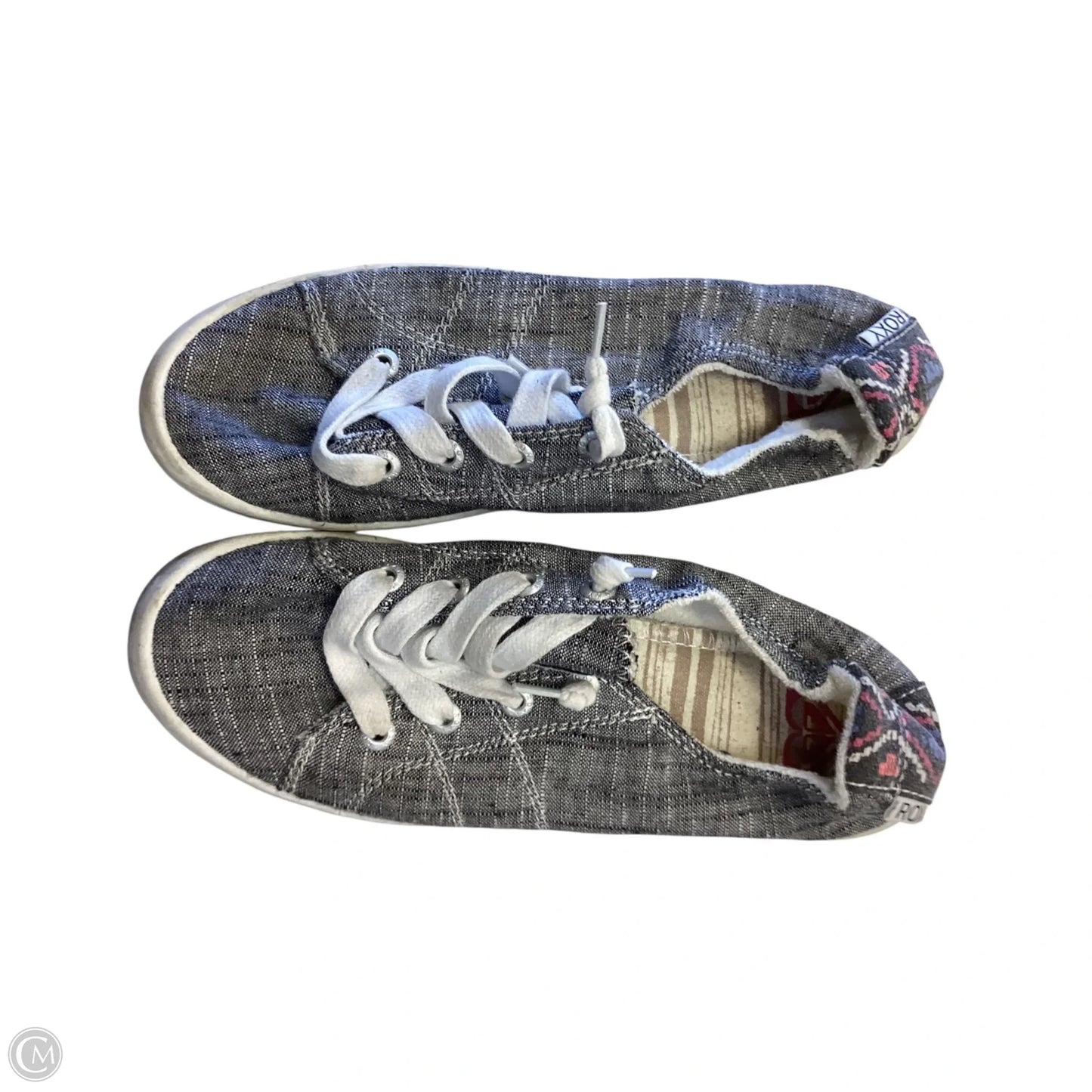 Shoes Sneakers By Roxy In Black & Cream, Size: 7.5