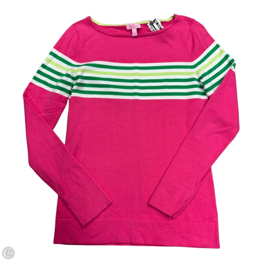 Sweater Designer By Lilly Pulitzer In Green & Pink, Size: L
