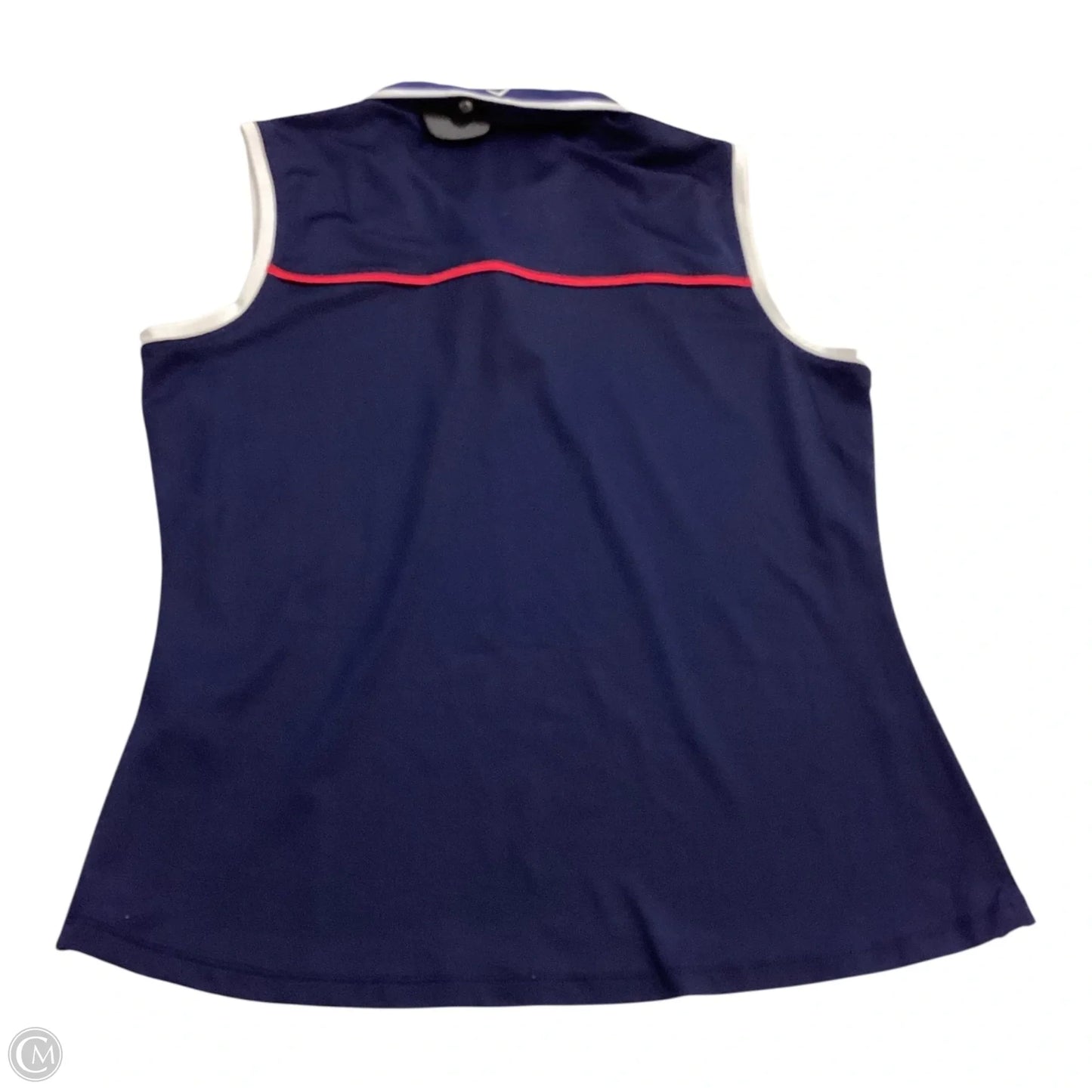 Athletic Tank Top By Callaway In Blue & Red & White, Size: L
