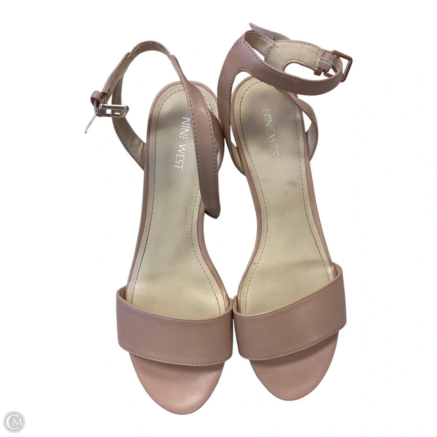 Shoes Heels Wedge By Nine West In Pink, Size: 9.5