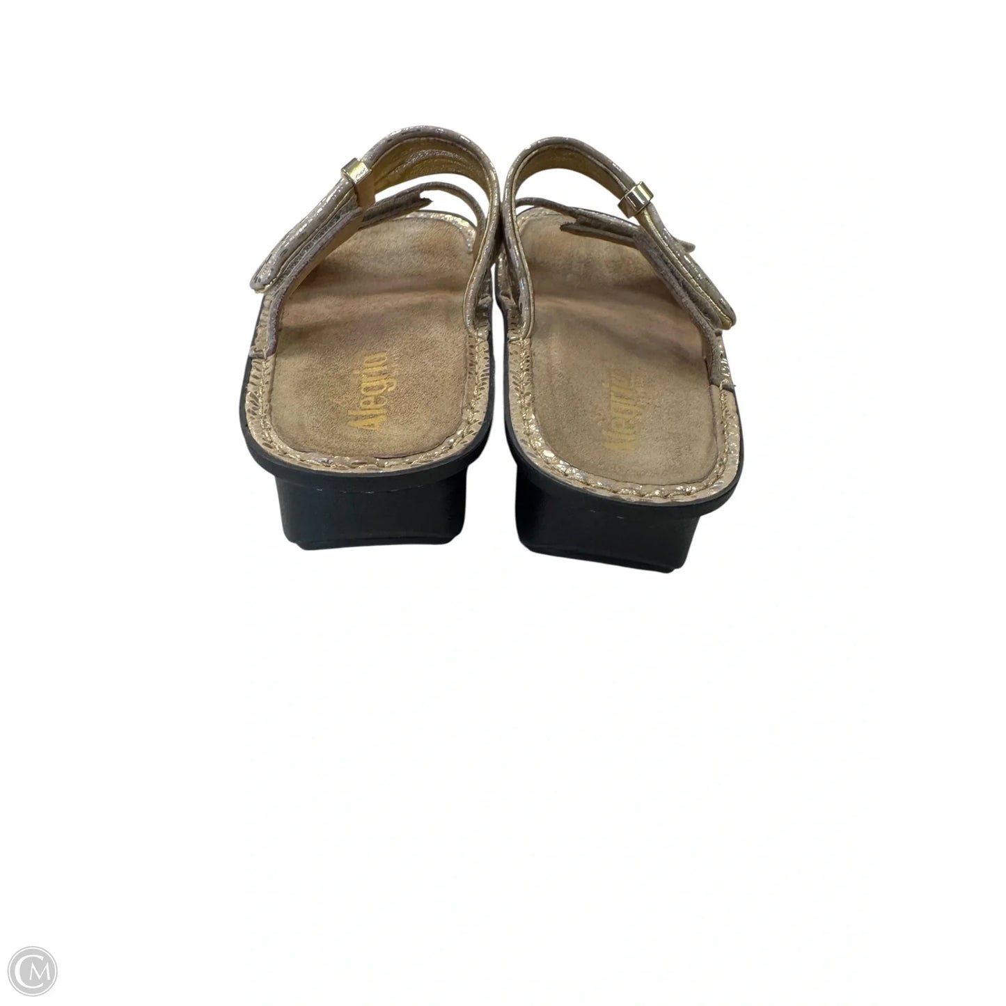 Sandals Heels Platform By Alegria In Gold, Size: 6.5