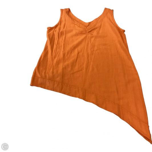 Top Sleeveless By Clothes Mentor In Orange, Size: 1x