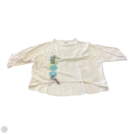 Top Short Sleeve By Oh My Gauze In Floral Print, Size: Osfm