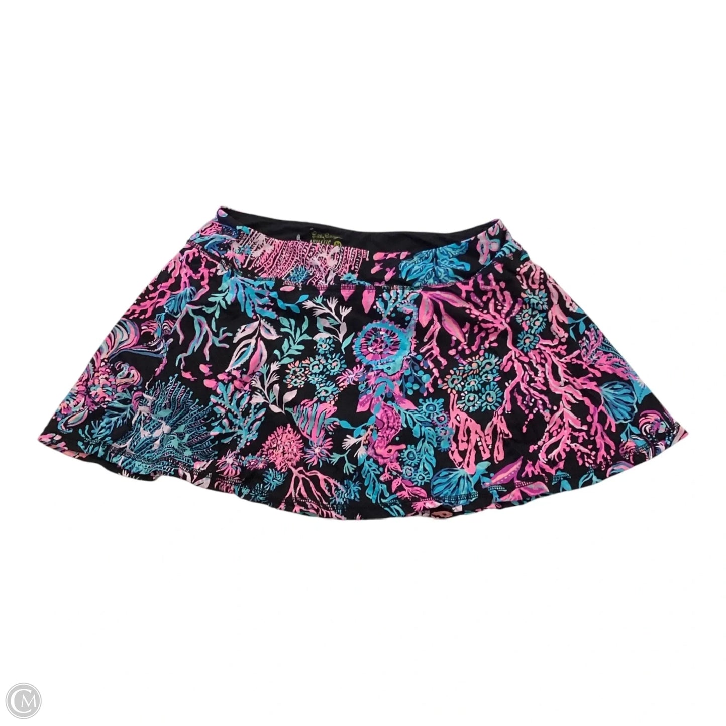 Skort Designer By Lilly Pulitzer In Black & Pink, Size: M