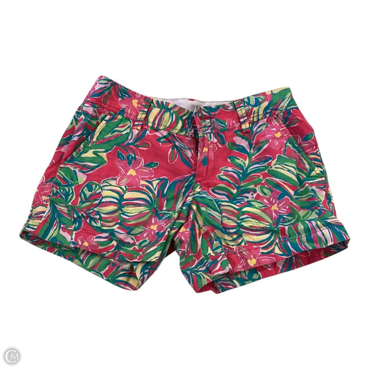 Shorts Designer By Lilly Pulitzer In Green & Pink, Size: 4