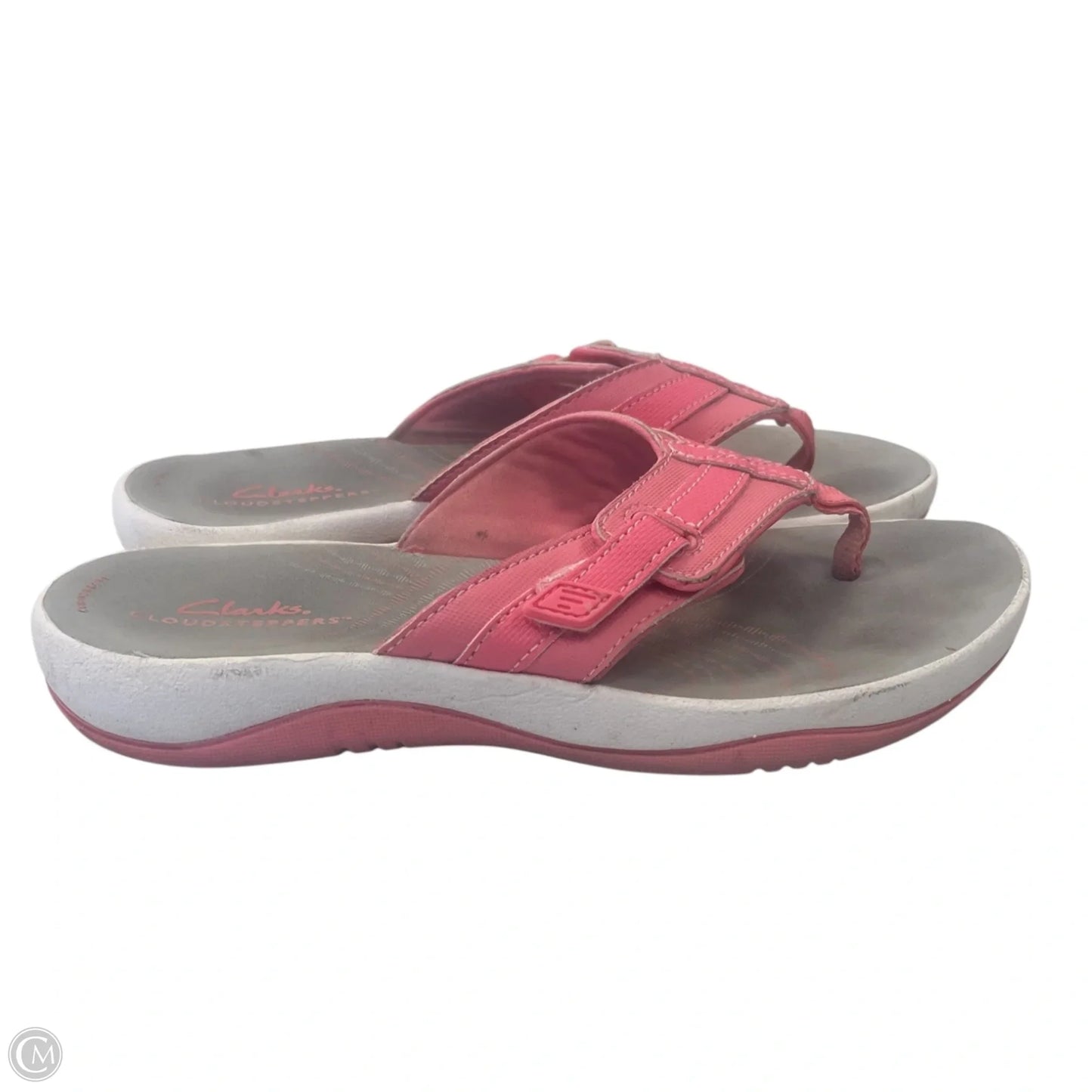 Sandals Flip Flops By Clarks In Pink, Size: 6