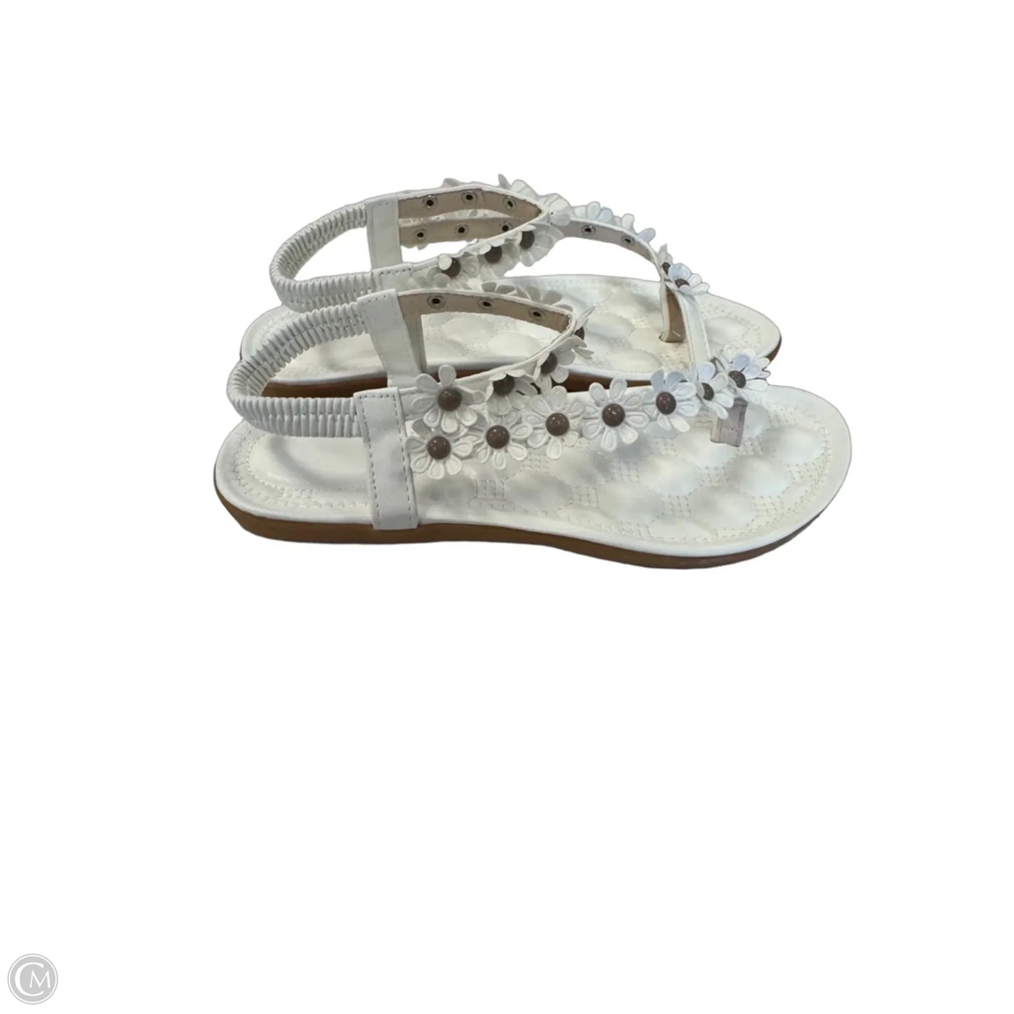 Sandals Flats By Clothes Mentor In White, Size: 9