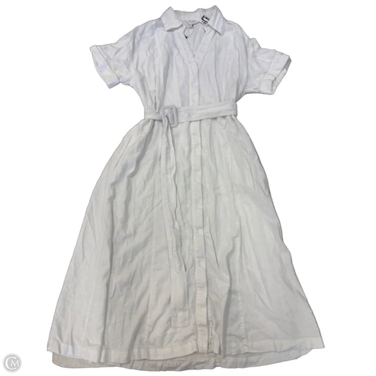 Dress Casual Midi By Banana Republic In White, Size: L